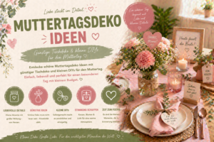 Muttertagsdeko Ideen: günstige Tischdeko und kleine DIYs für den Muttertag