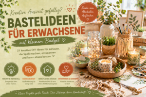 Bastelideen für Erwachsene mit kleinem Budget: 21 kreative DIY Ideen für zuhause