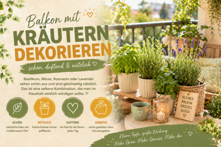 balkon mit kräutern dekorieren