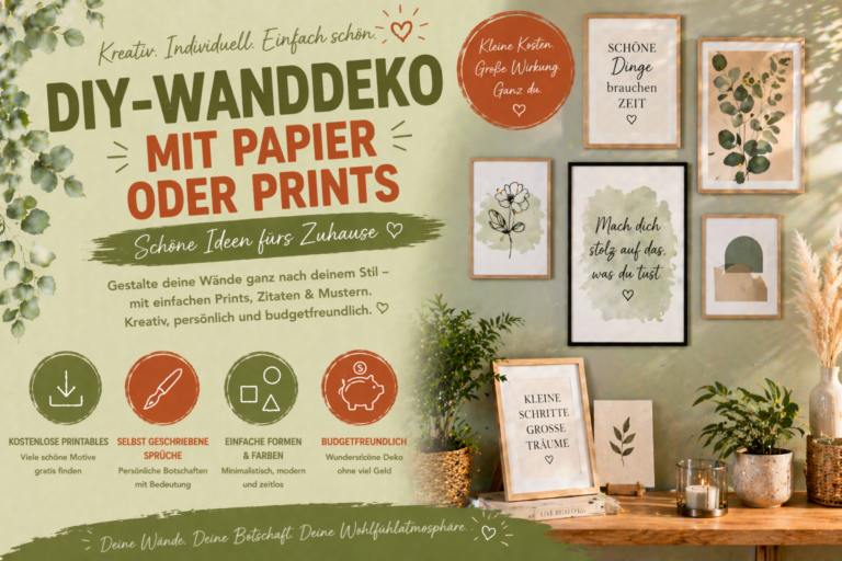 diy wanddeko mit papier oder prints
