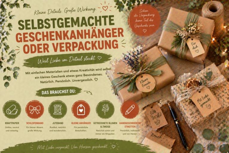 selbstgemachte geschenkanhänger oder verpackung