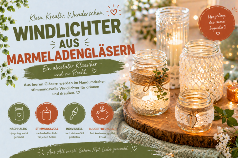 windlichter aus marmeladengläsern