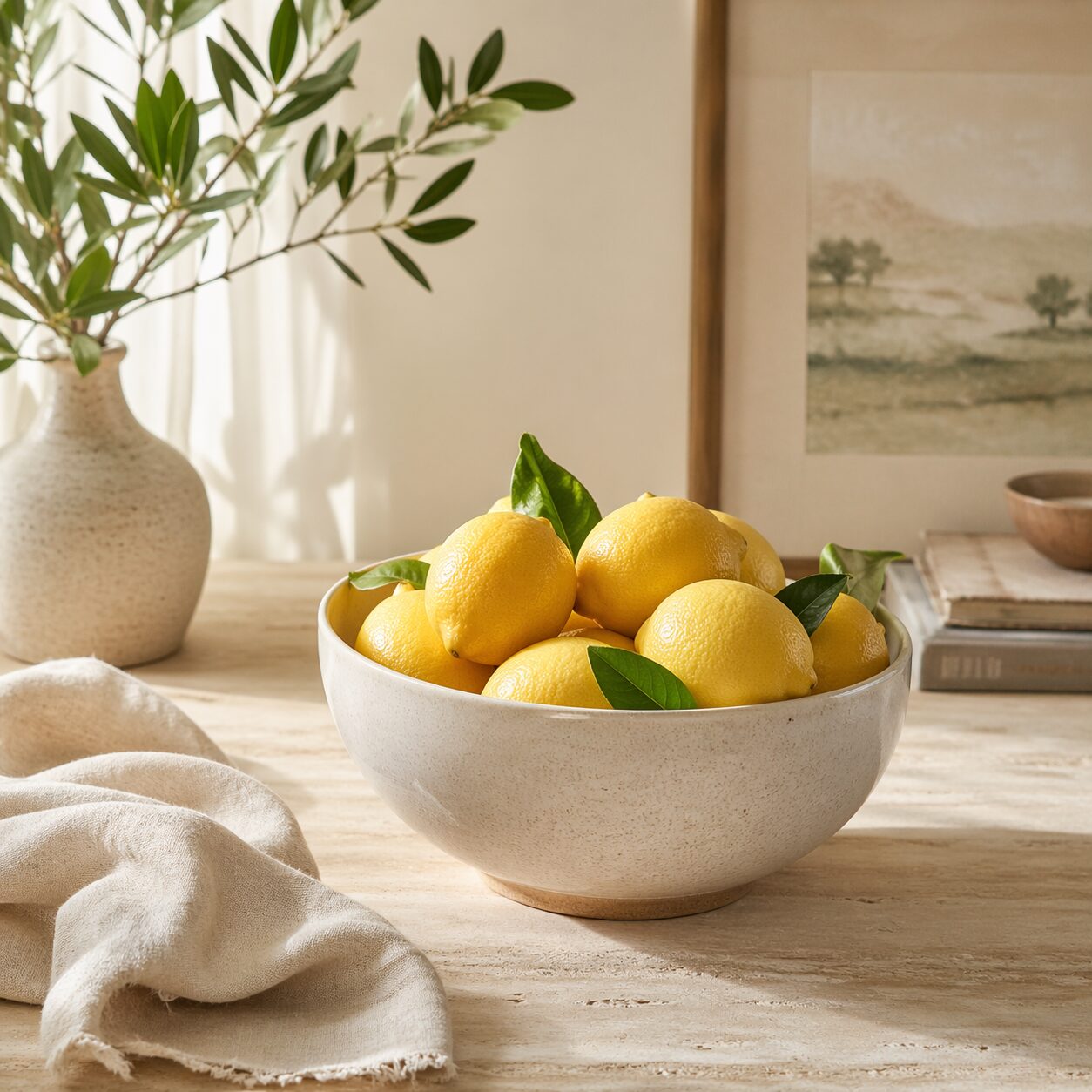 zitronen in einer schale statt teurer statement deko