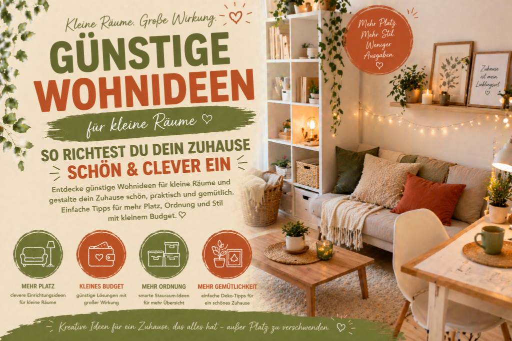 Günstige Wohnideen für kleine Räume: So richtest du dein Zuhause schön und clever ein günstige wohnideen für kleine räume