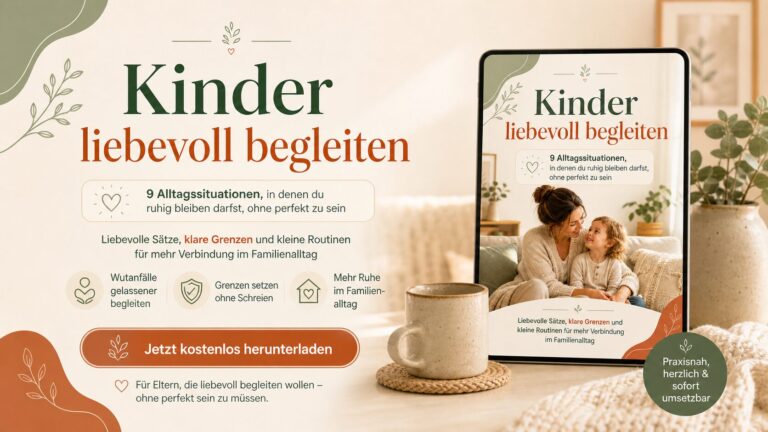 werbebild für das e book kinder liebevoll begleiten