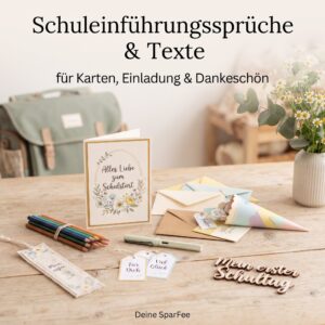 Schuleinführungssprüche & Texte für Karten, Einladung und Dankeschön